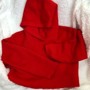 Little red hood Zara cropped sweatshirt